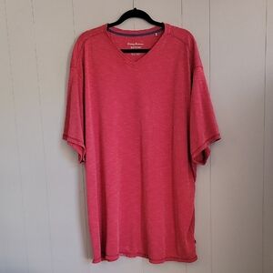 Tommy Bahama Men's Shirt 3XLB Red Waffle Long Sleeve